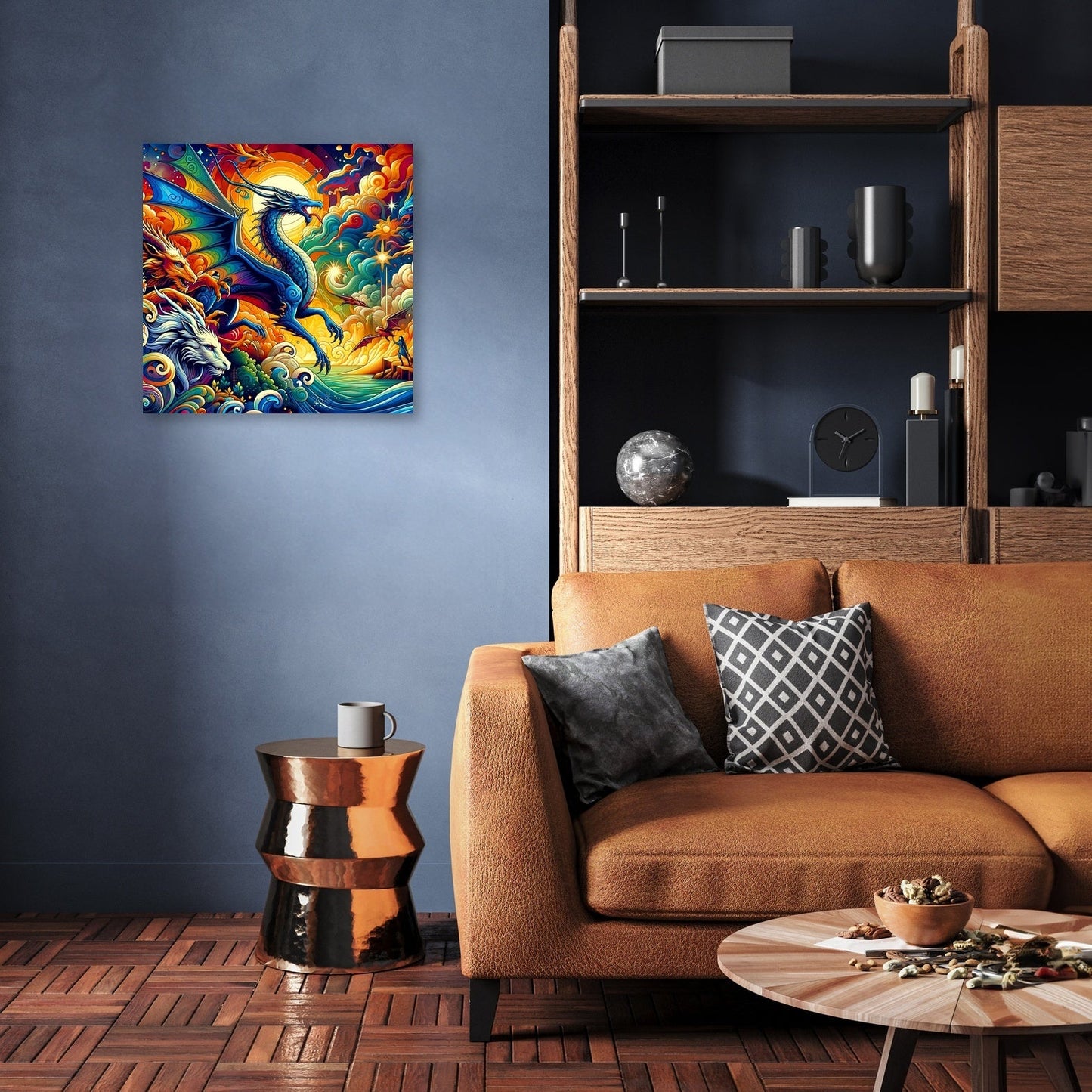 Dragon Fantasy Pop Art Fusion Canvas