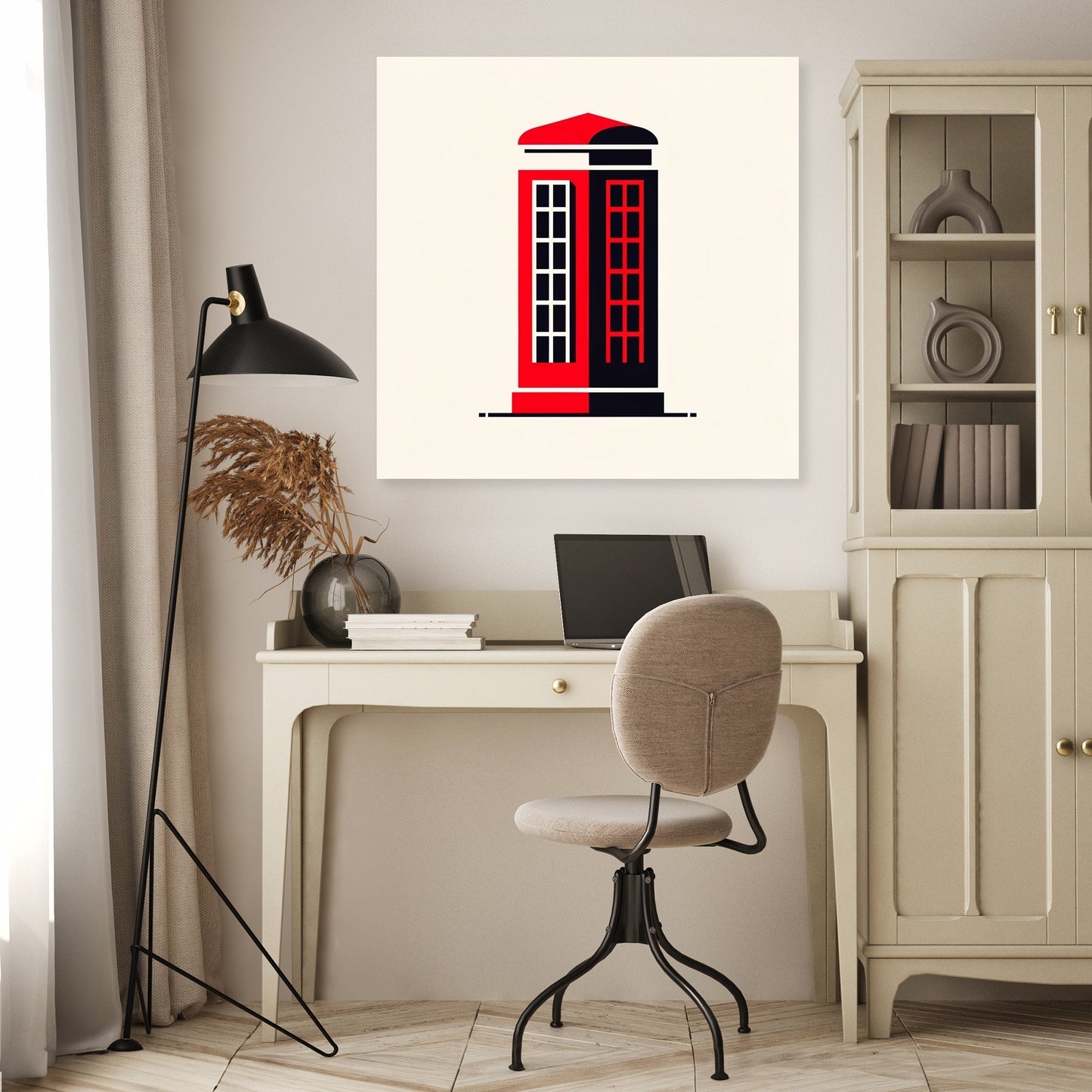 Modern Contrast London Call Canvas
