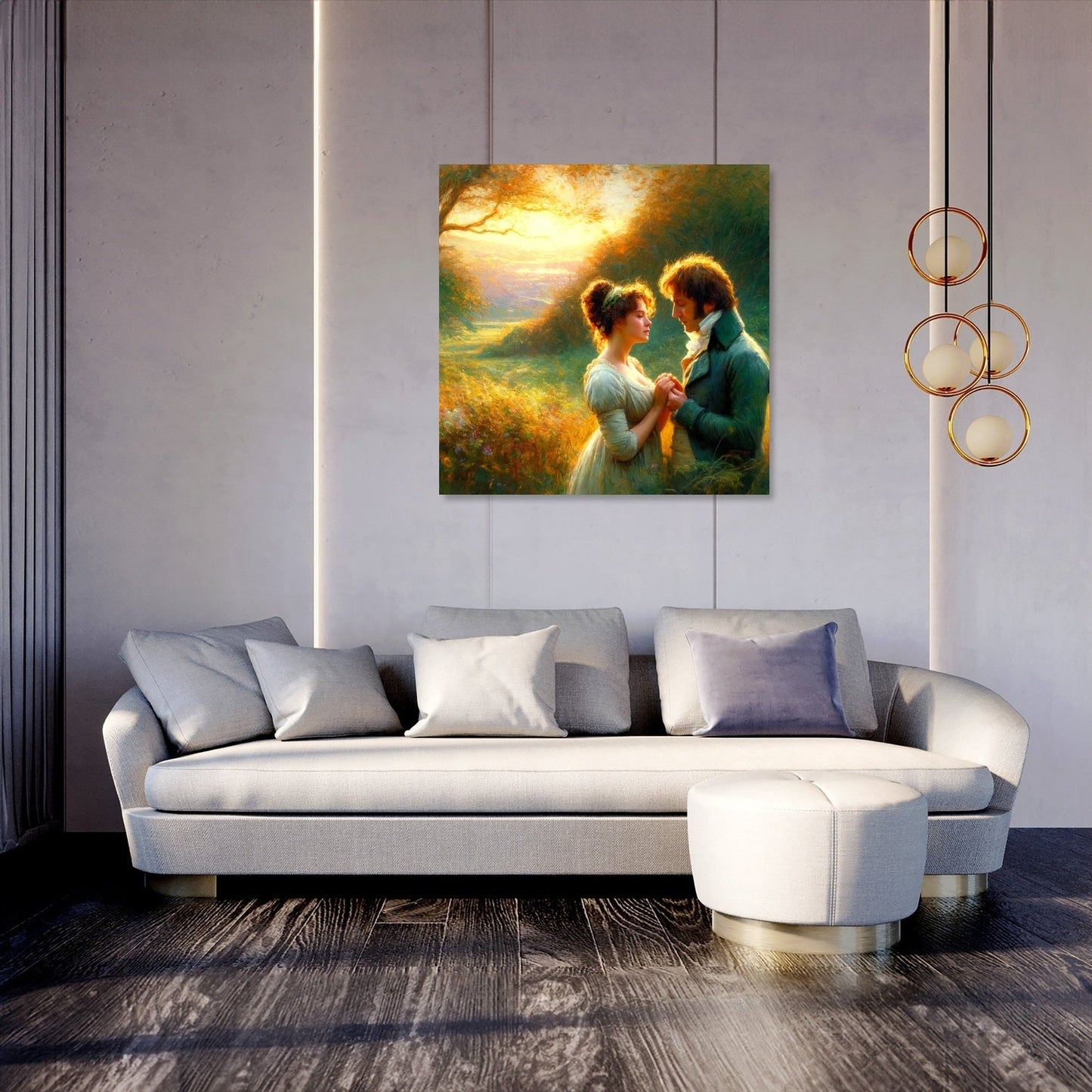 Pride and Prejudice Countryside Love Canvas