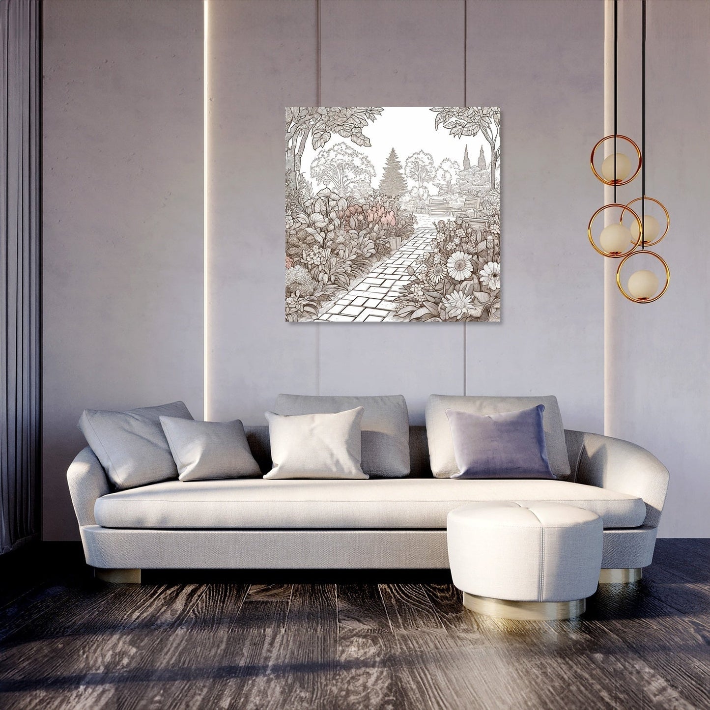 Serene Garden Path Canvas