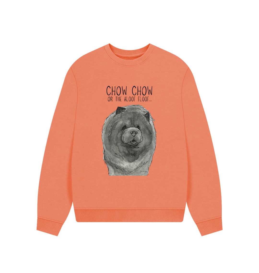 Stay Cozy in the Blue Chow Chow Women’s Oversized Sweatshirt – Featuring The Aloof Floof!