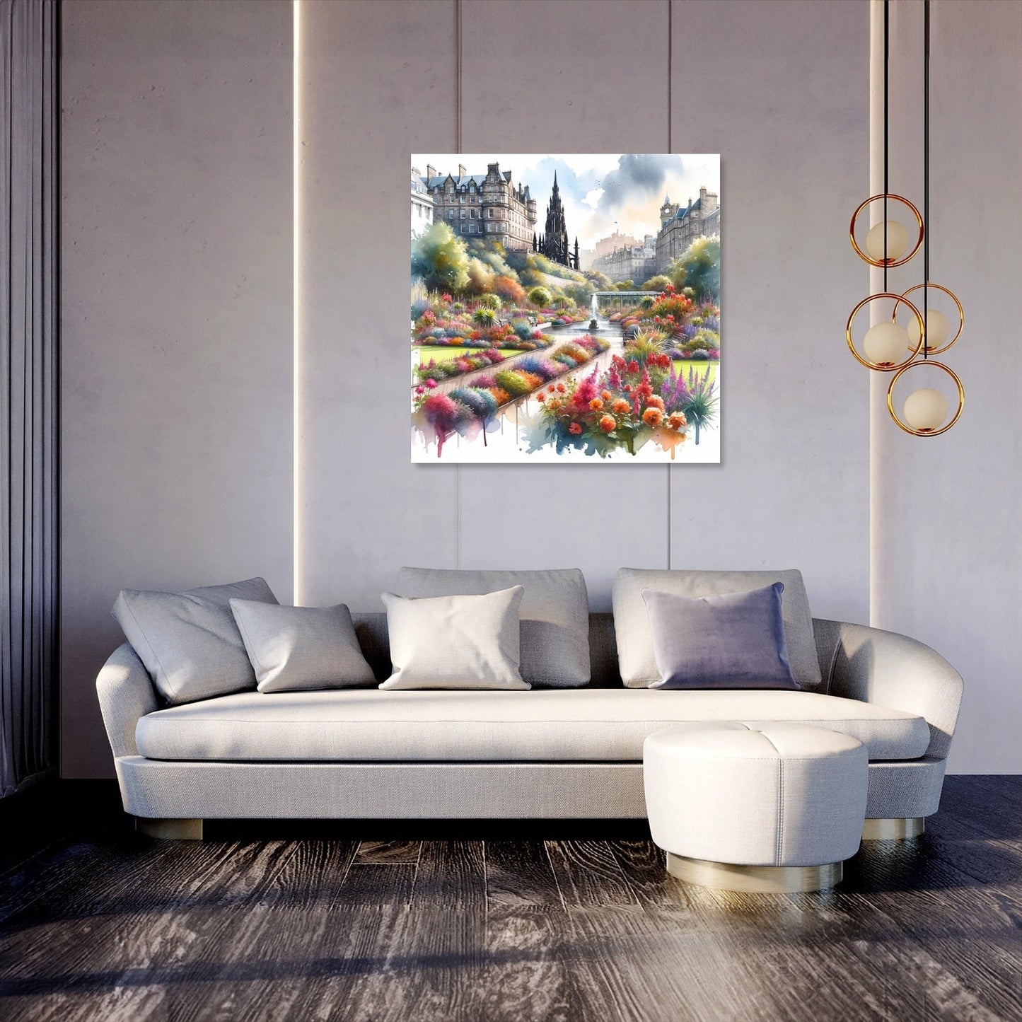 Edinburgh Princes Street Gardens Bloom Canvas