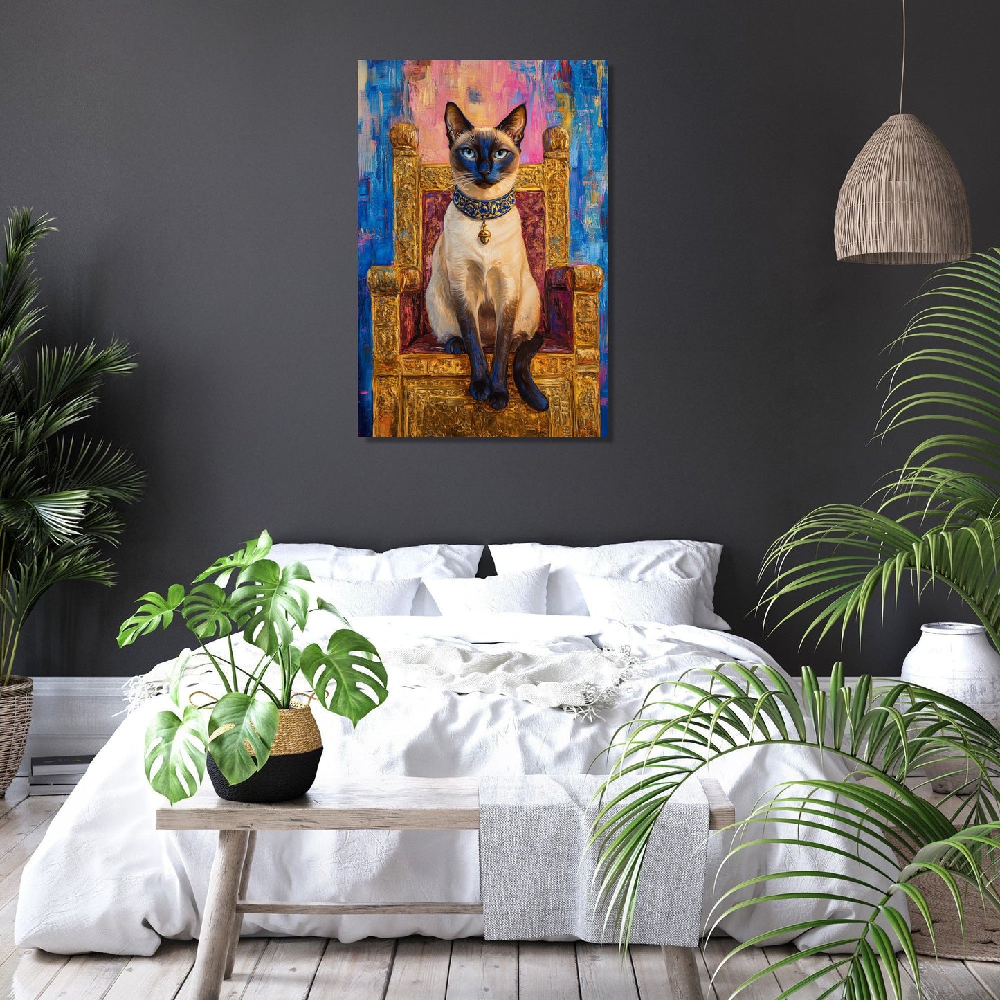 Regal Siamese Cat Canvas