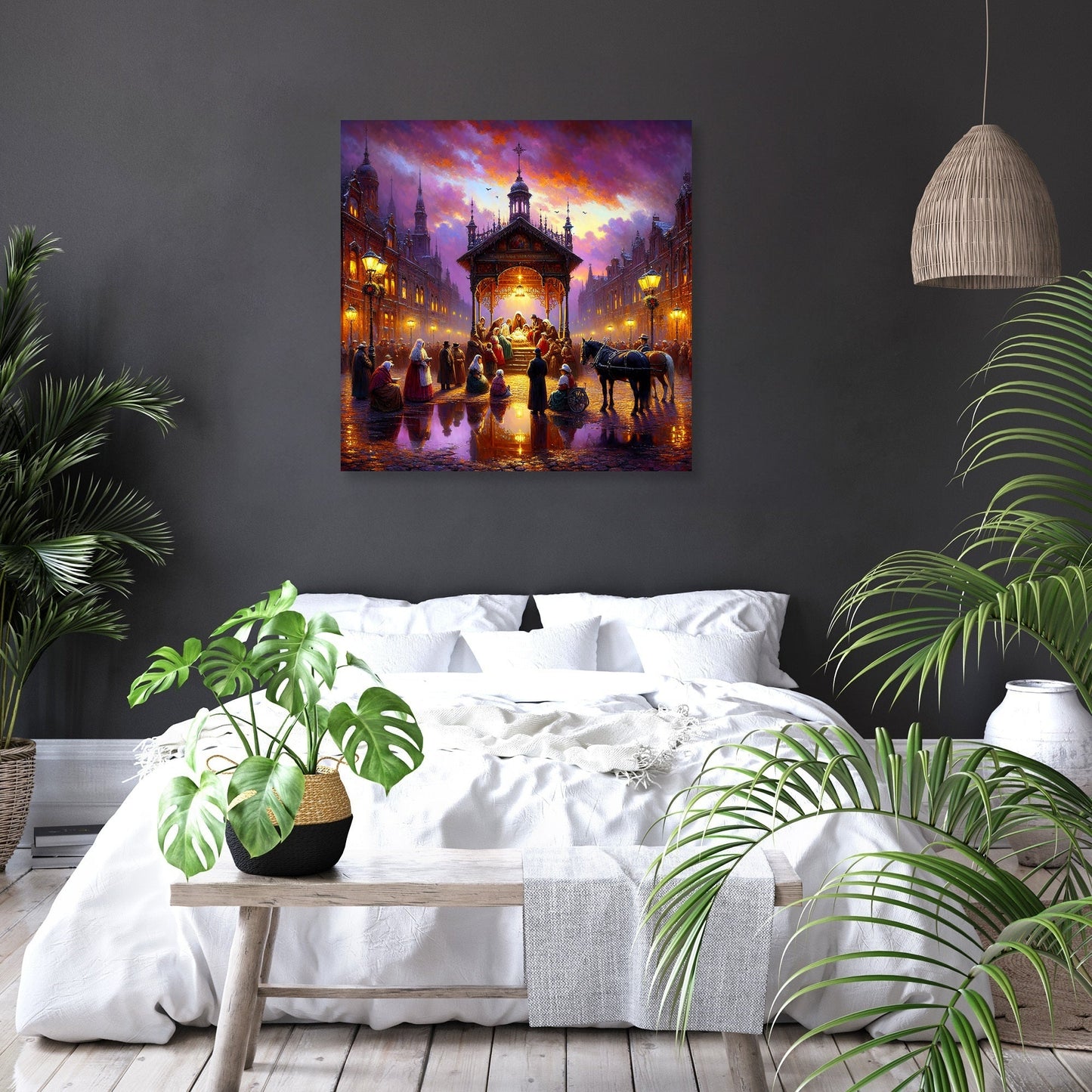 Victorian Nativity Dusk Canvas