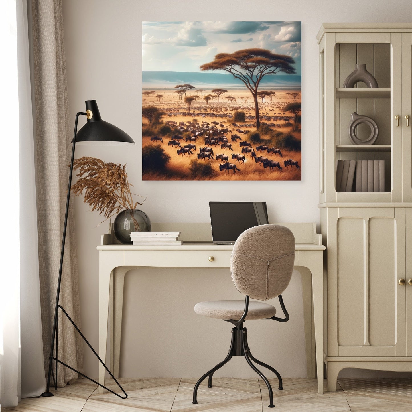 Serengeti Migration Canvas