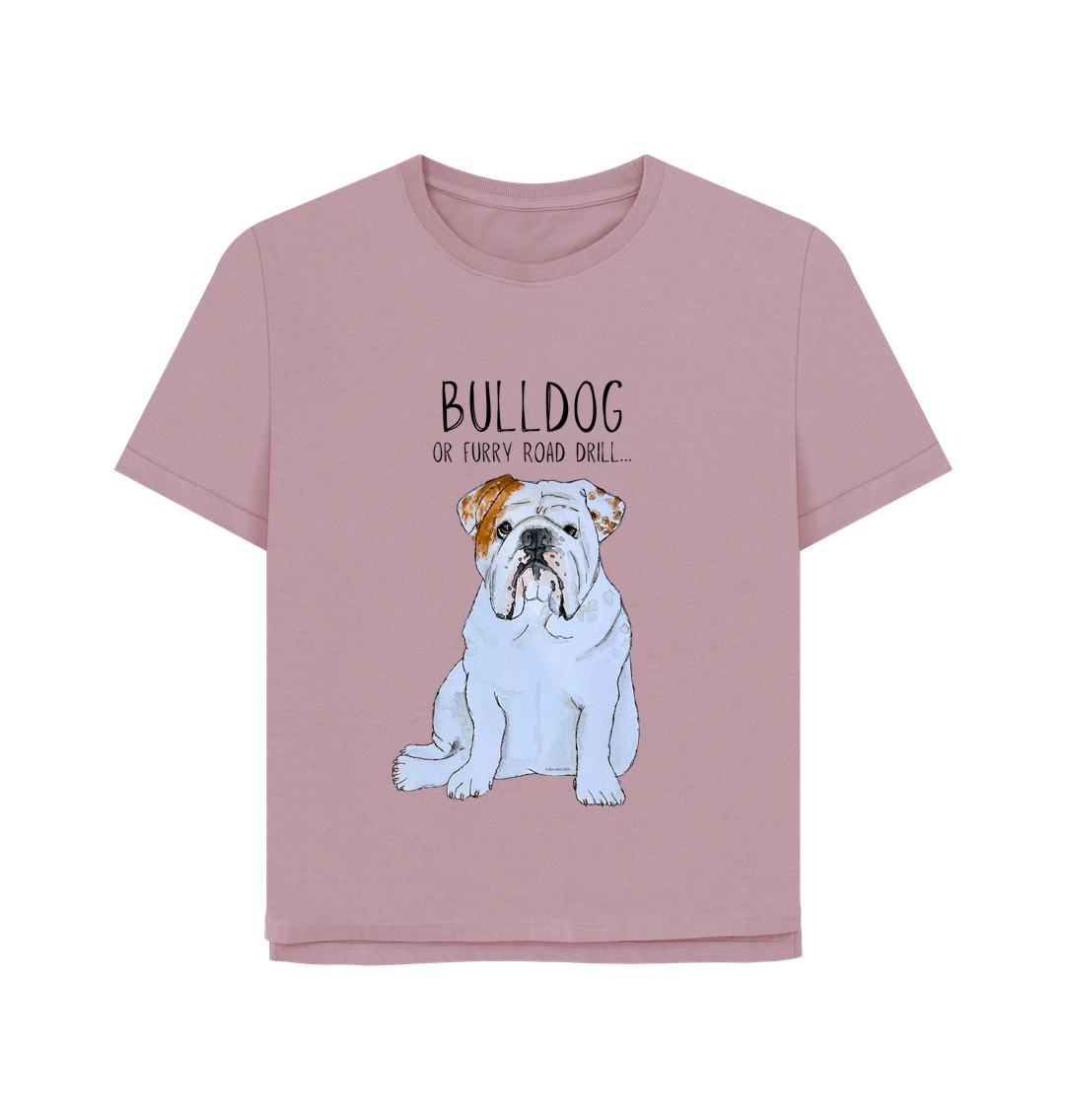 Bulldog Chic: Furry Road Drill Women’s Tee for Fierce Fashion!