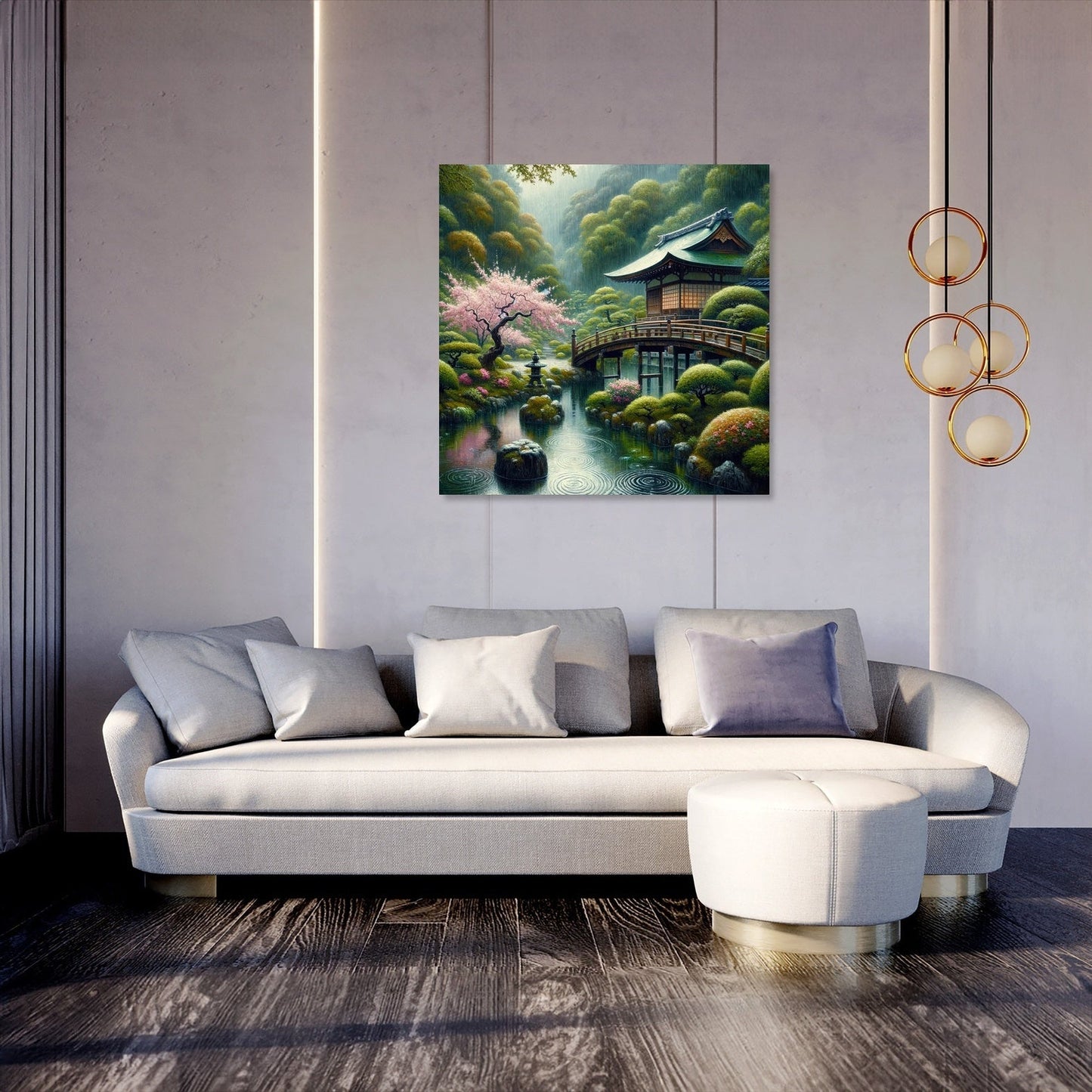 Tranquil Rain in Kyoto Canvas