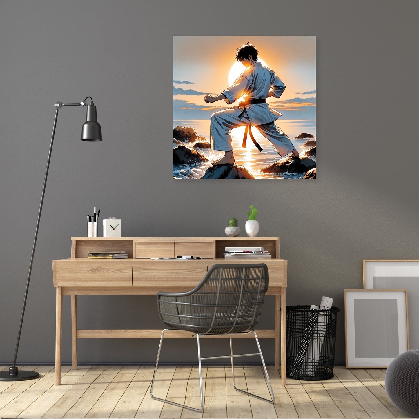 Karateka Sunrise Canvas
