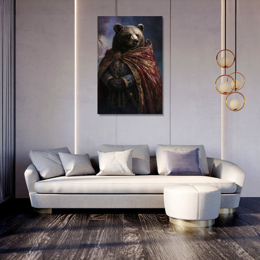 Majestic Monarch Bear Canvas