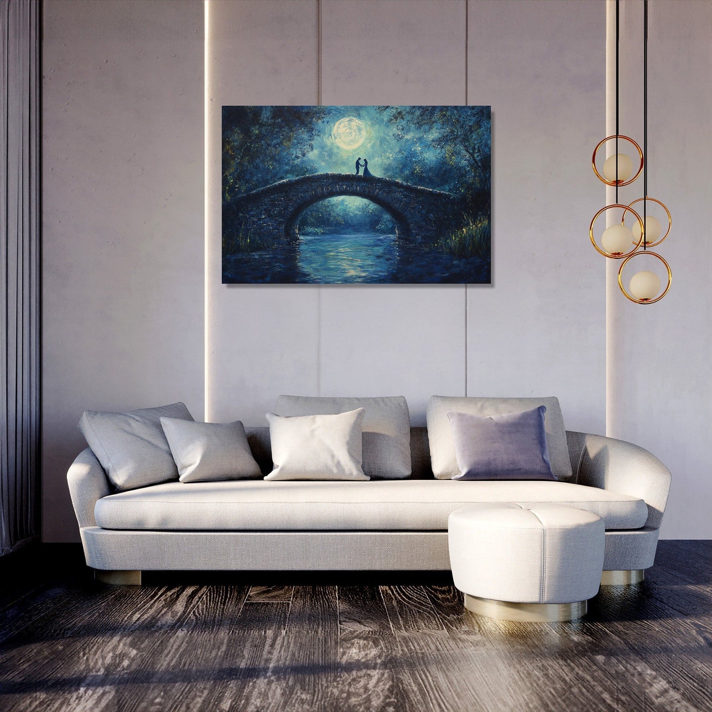 Midnight Bridge Dreams Canvas