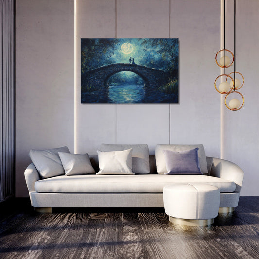 Midnight Bridge Dreams Canvas