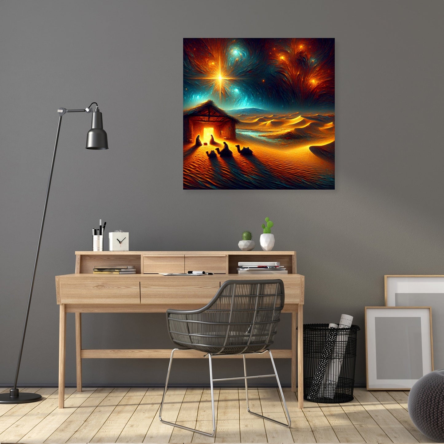 Desert Nativity Starlight Canvas