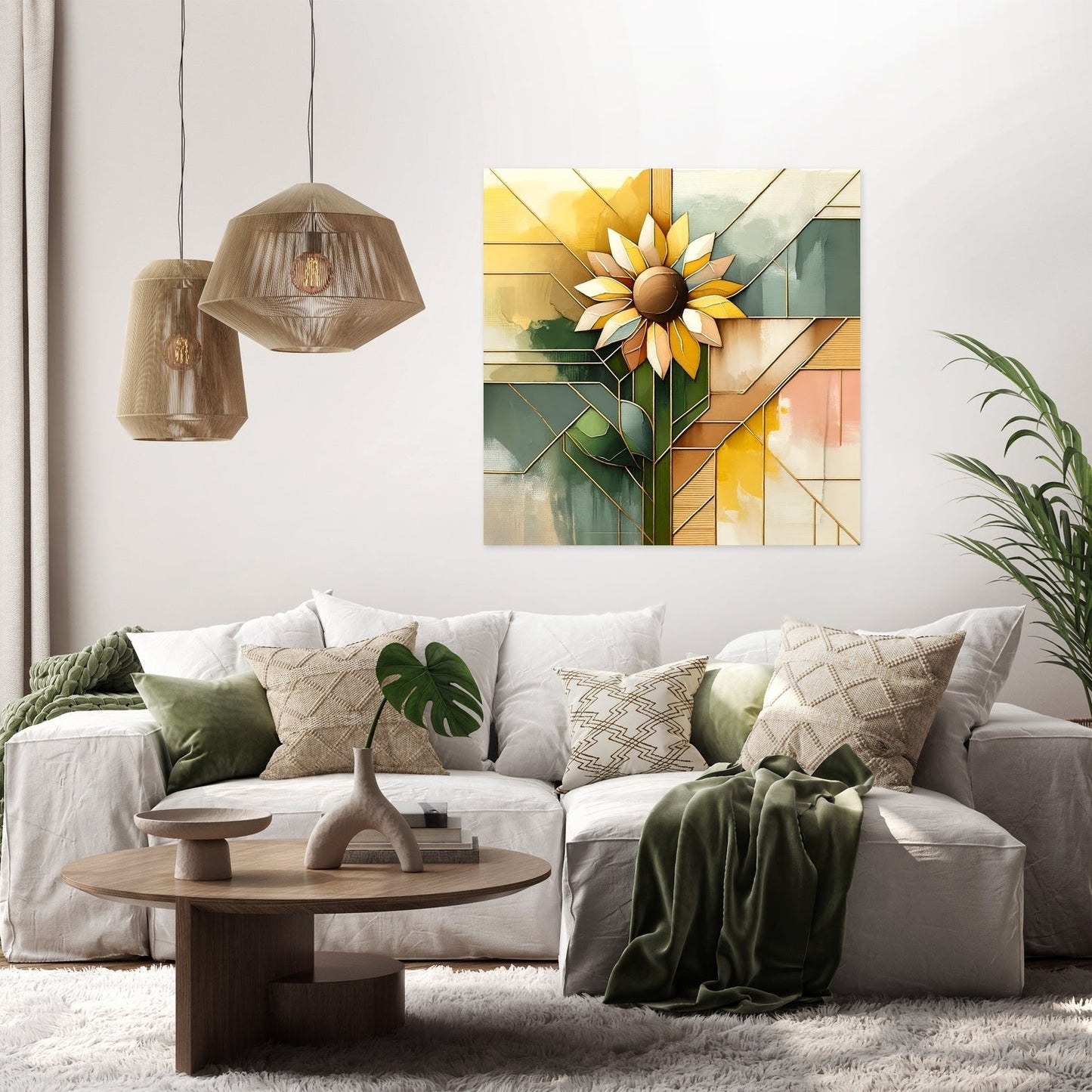 Kintsugi Sunflower Canvas