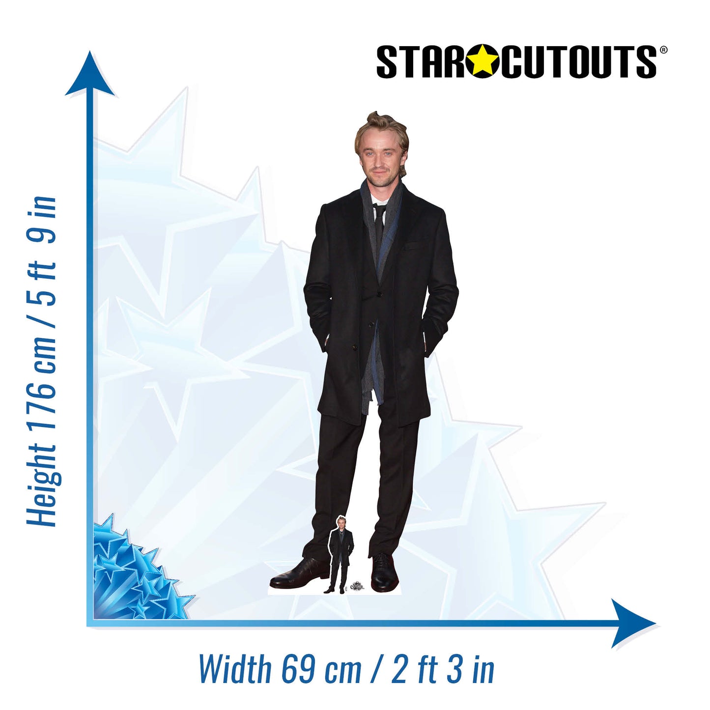 CS867 Tom Felton Actor Smart Tie Height 176cm Lifesize Cardboard Cut Out With Mini
