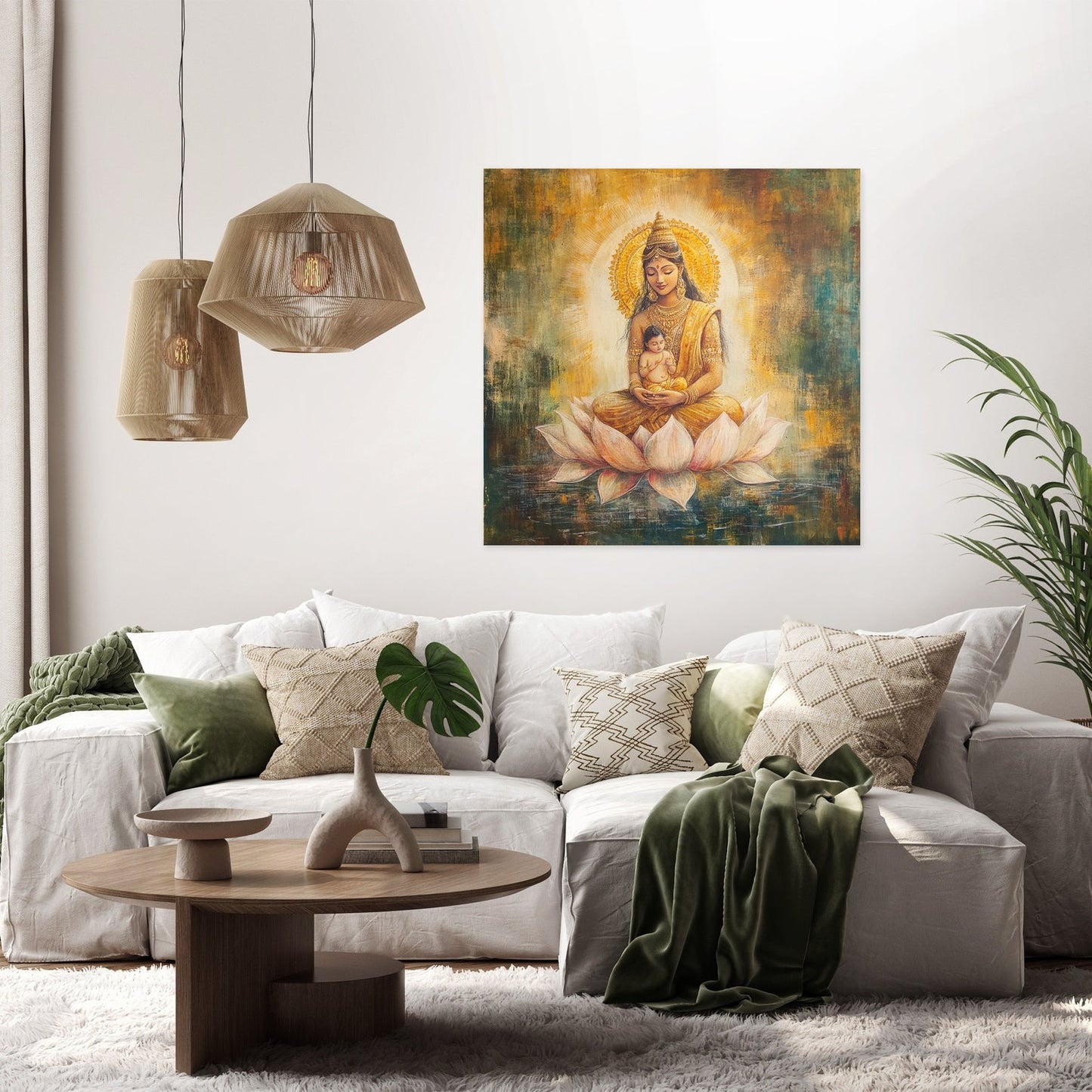 Parvati's Golden Embrace Canvas