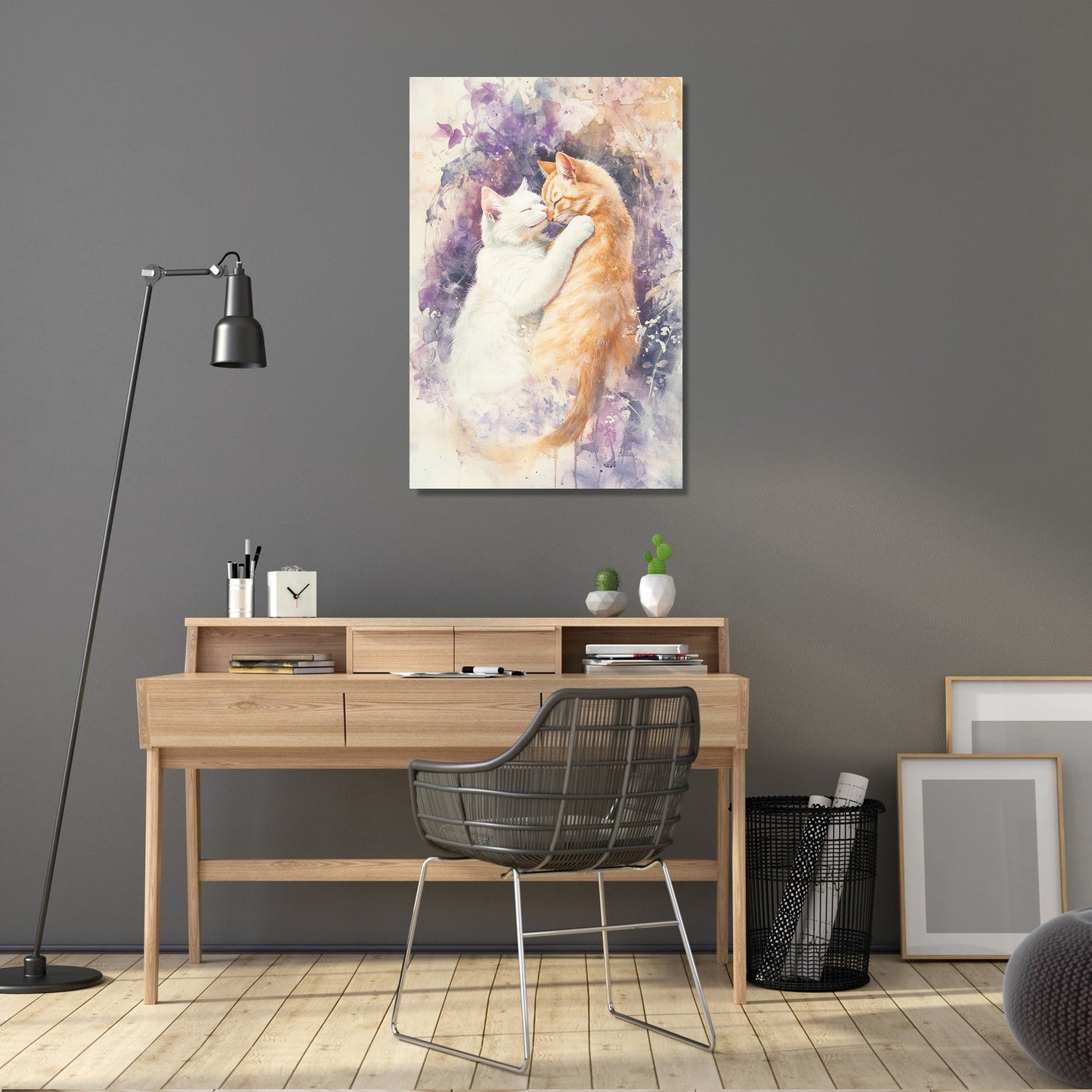 Feline Love on Canvas