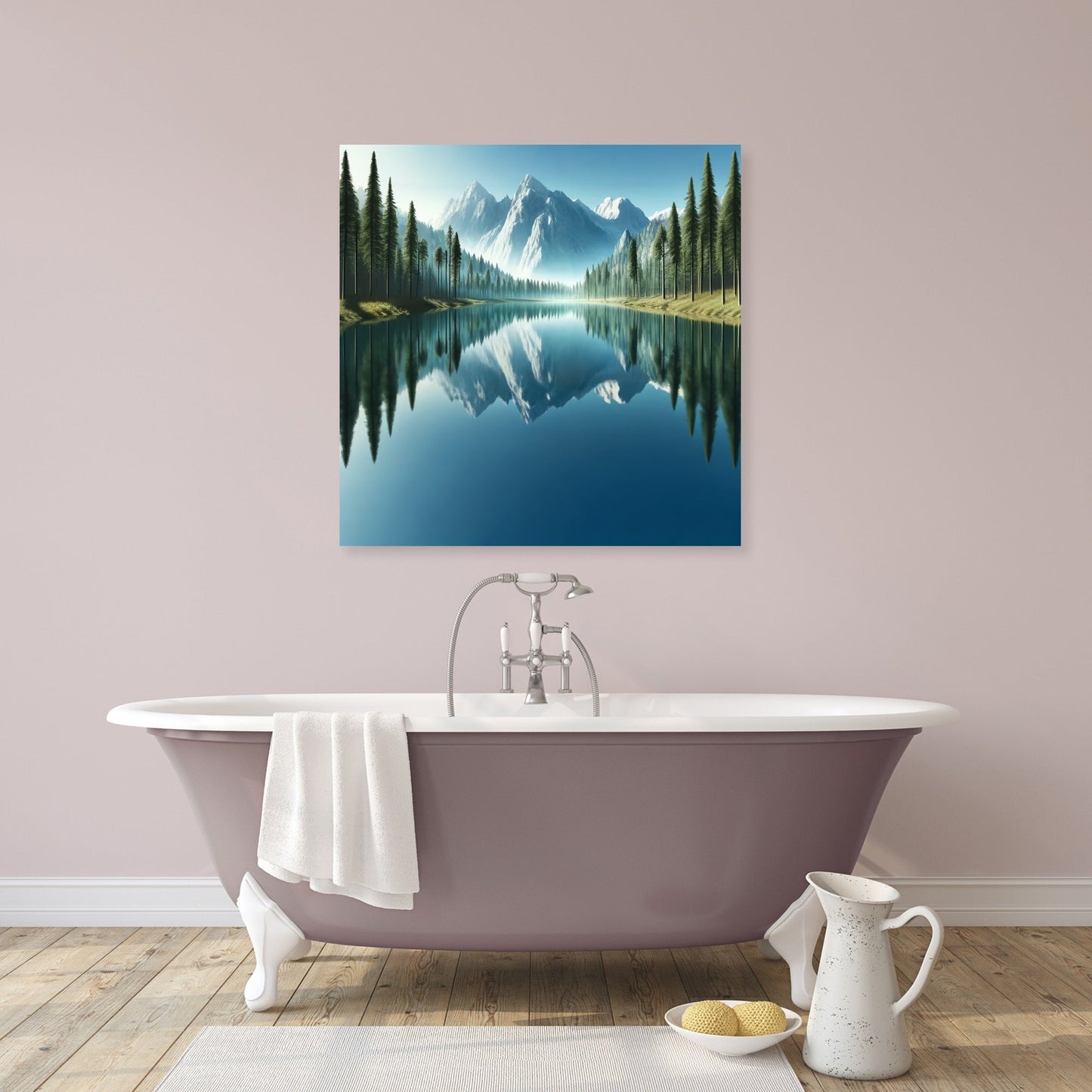 Serene Mountain Lake Canvas