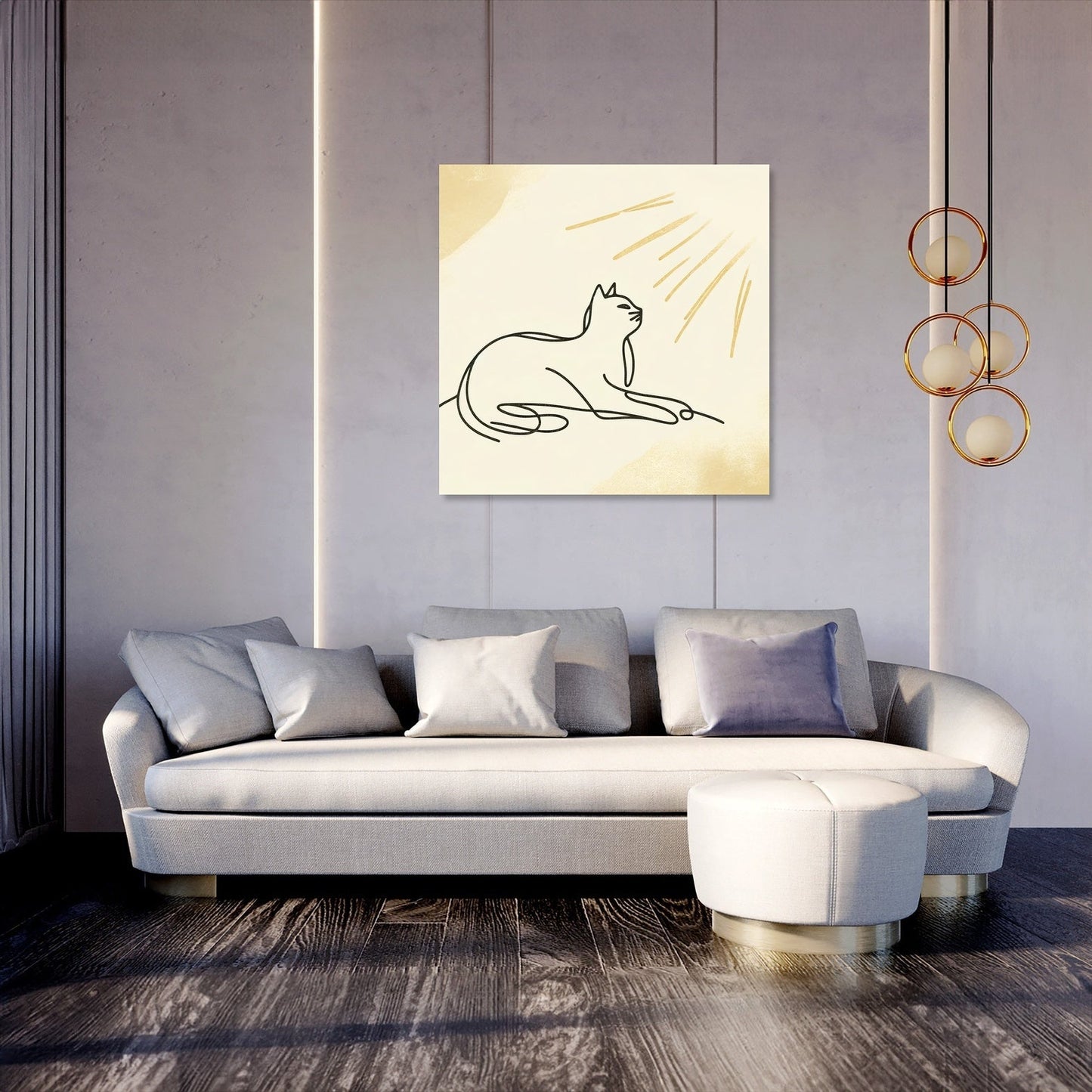 Sunlit Cat Canvas