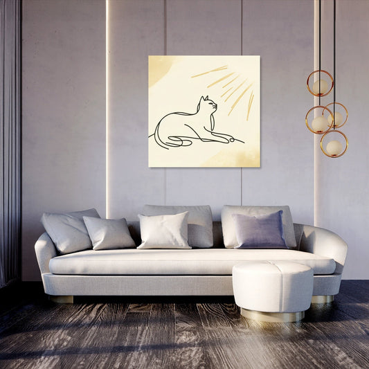 Sunlit Cat Canvas