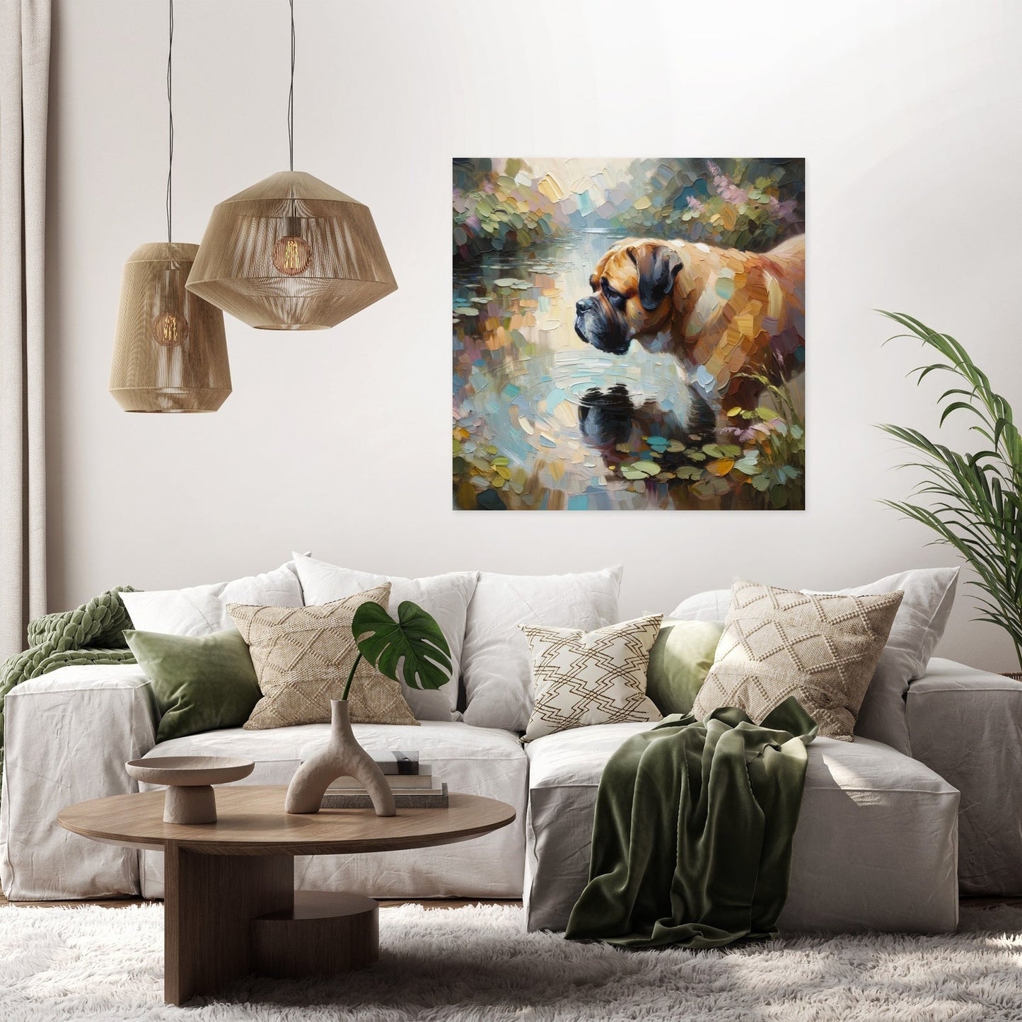 Serene Reflections Bullmastiff Canvas