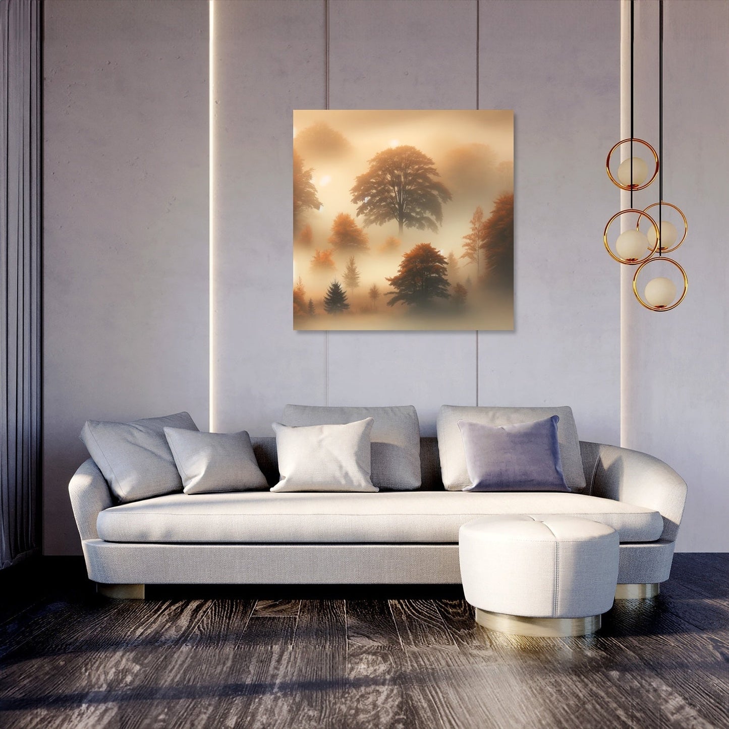 Autumn Fog Canvas