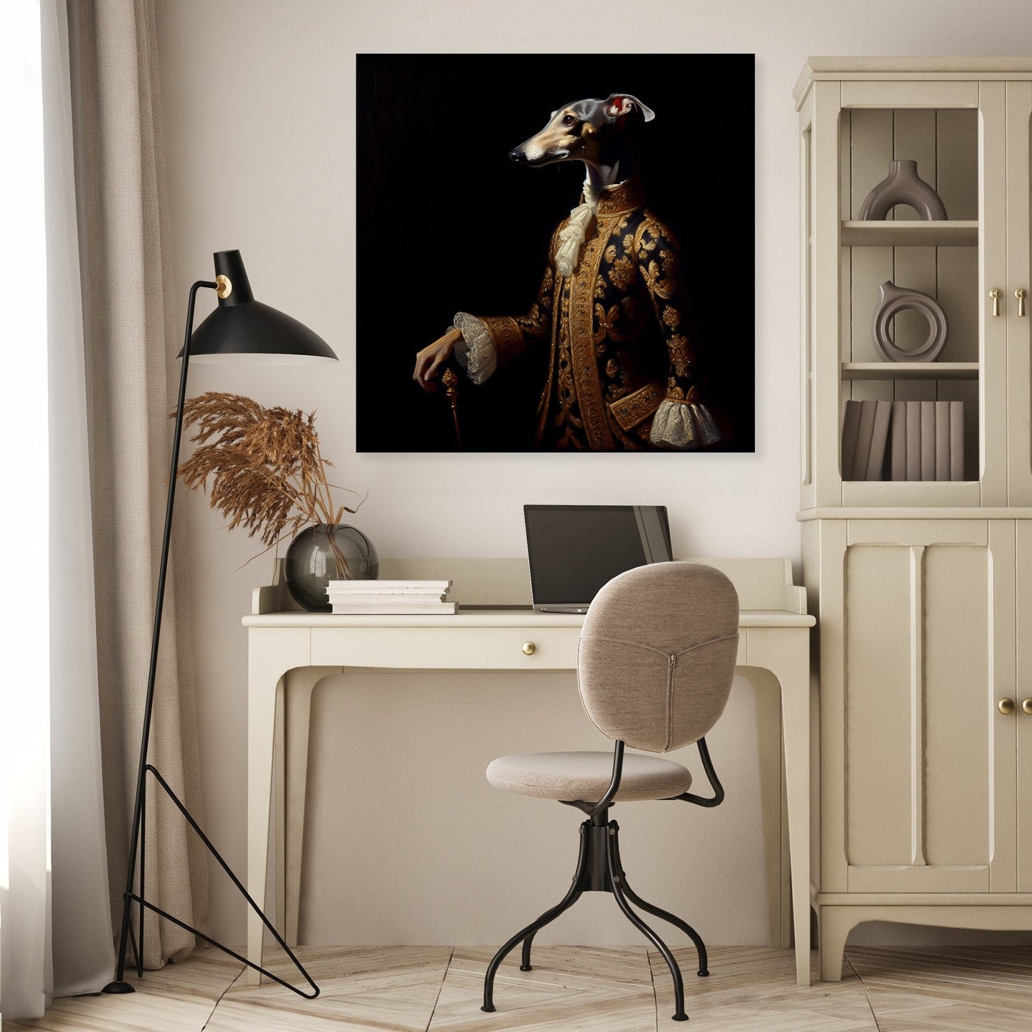 Regal Whippet Royalty Canvas