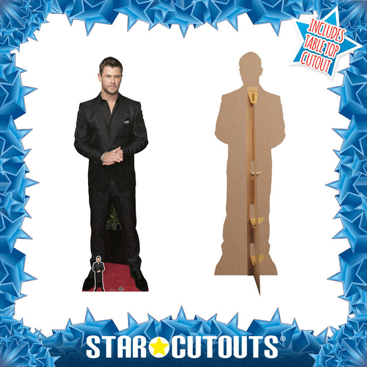 CS870 Chris Hemsworth Black Shirt Height 190cm Lifesize Cardboard Cut Out With Mini