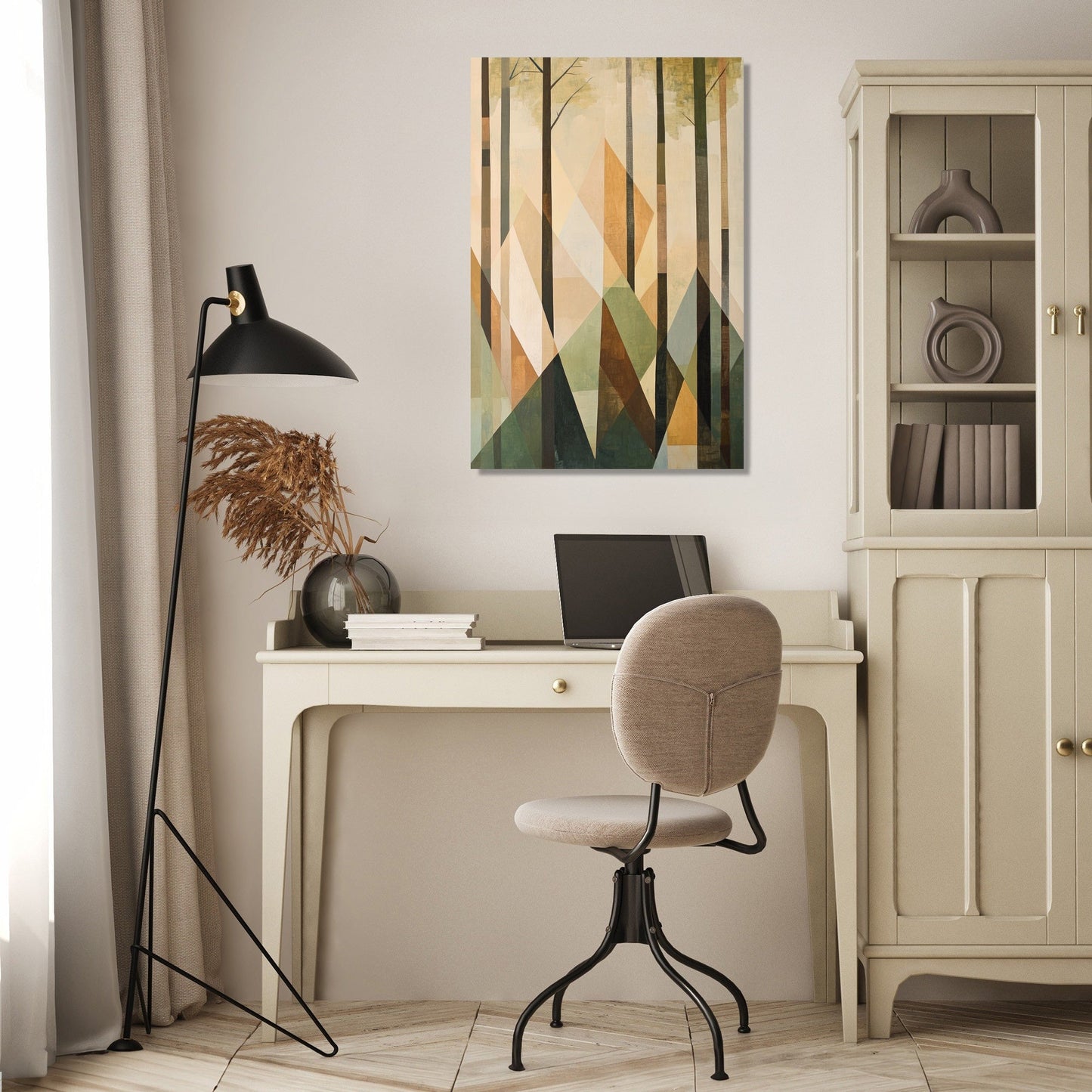 Triangular Forest Serenity Canvas
