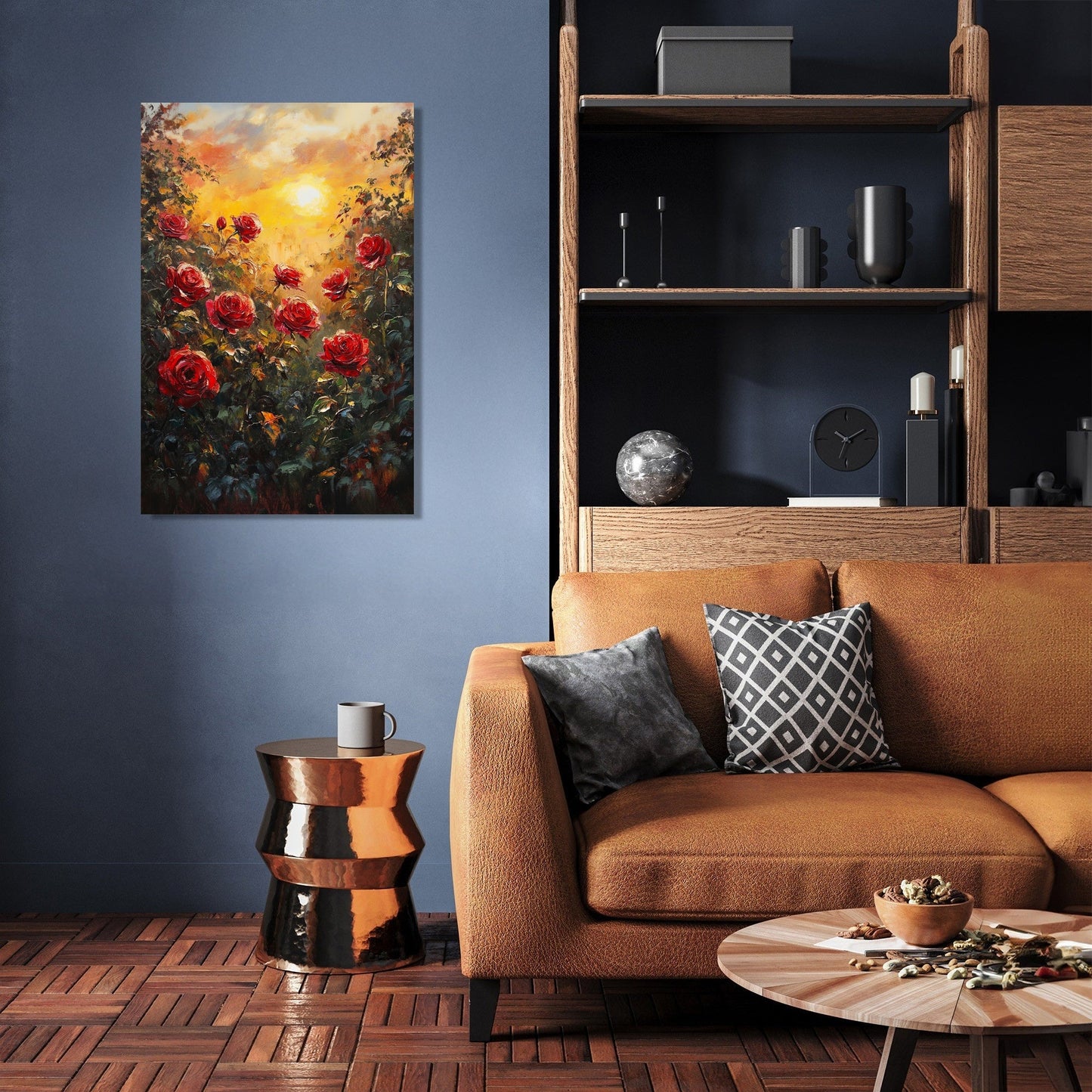 Sunset Rose Garden Canvas