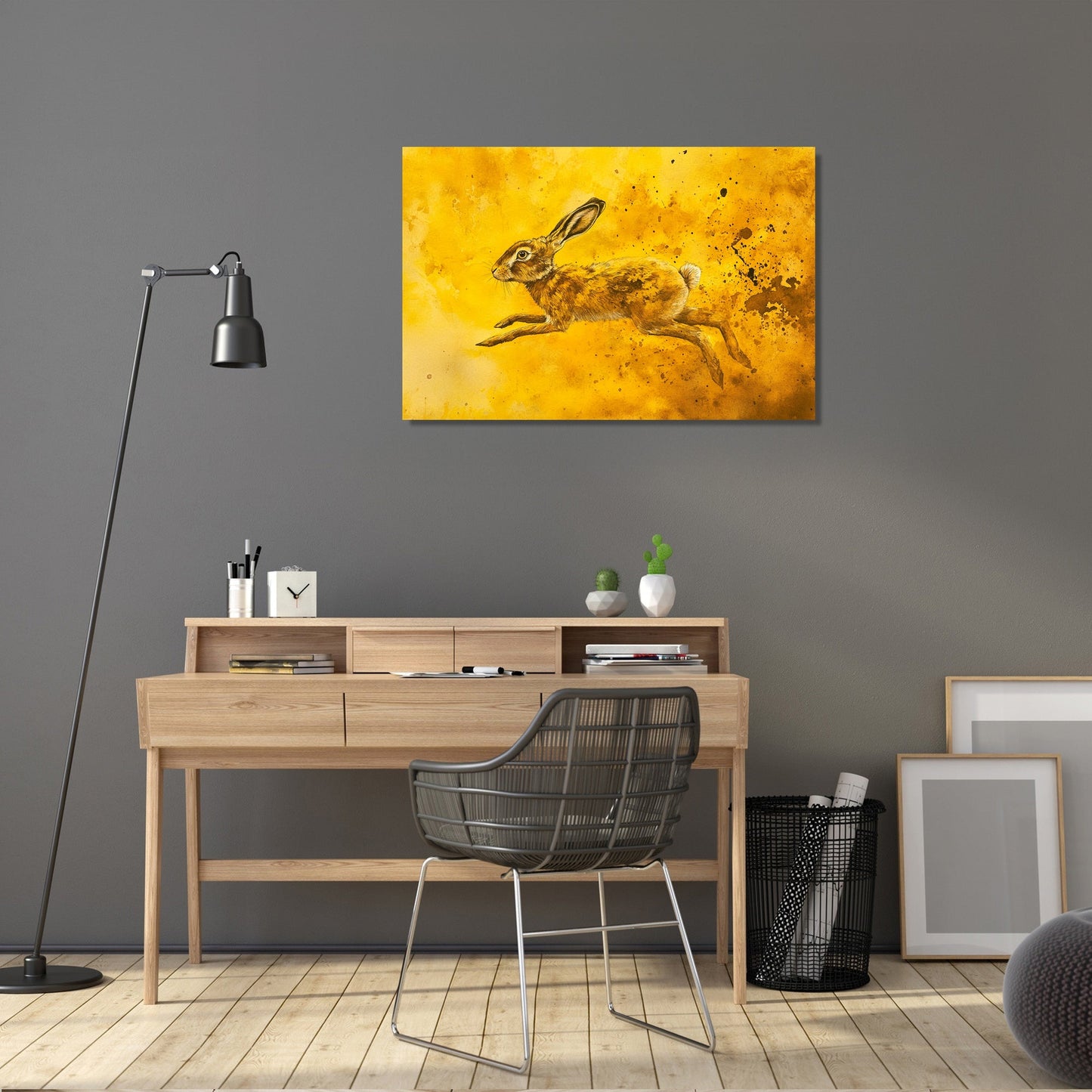 Hopping Hare Canvas
