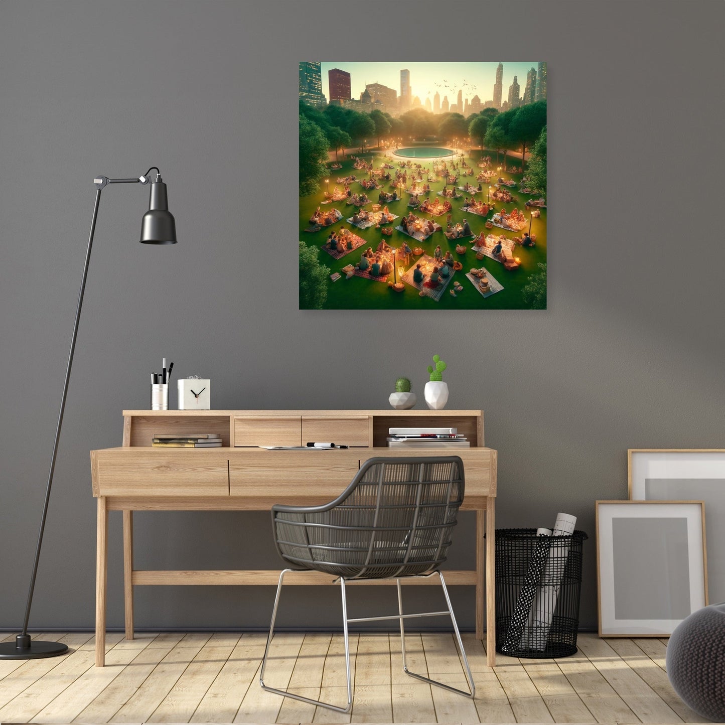 Picnic Sunset in Summer Canvas