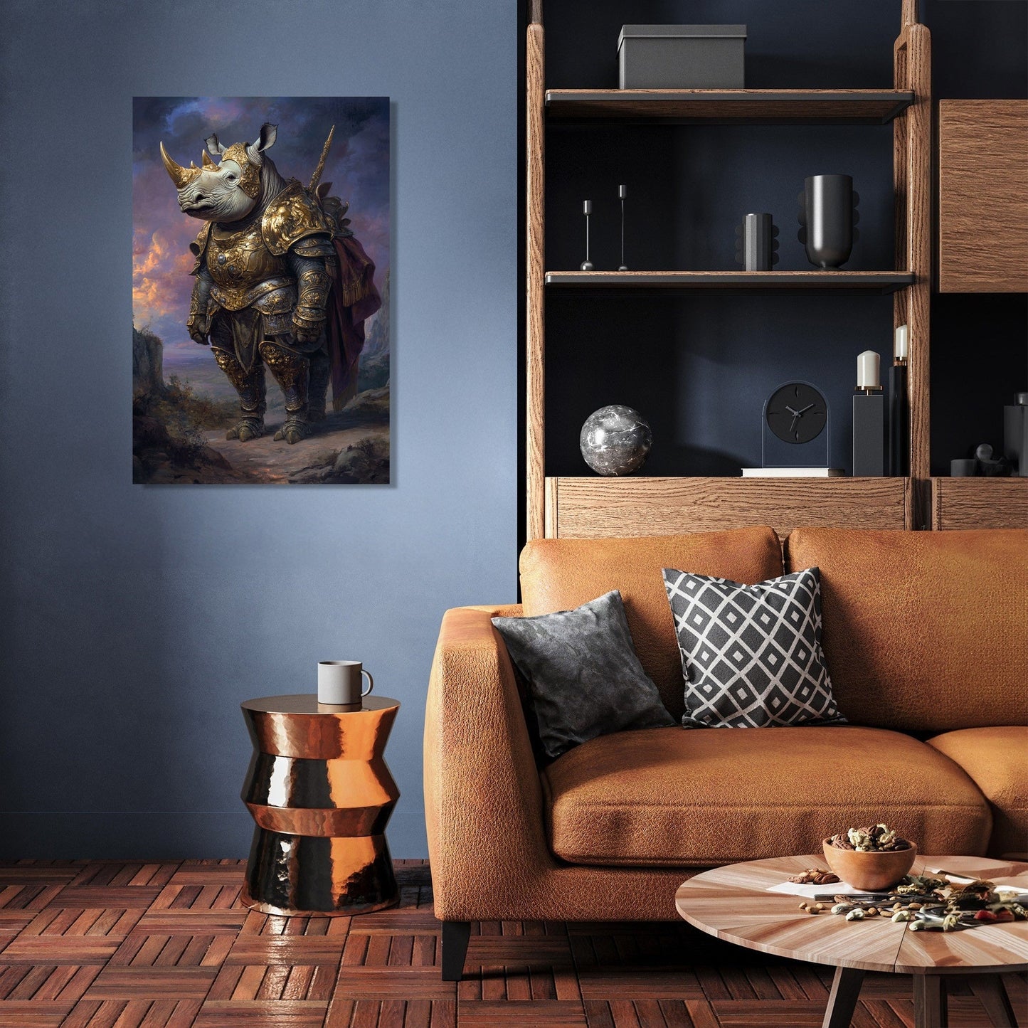 Twilight Majesty Rhino Canvas