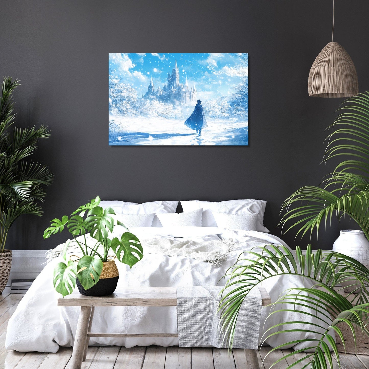 Cloaked Journey Castle Canvas