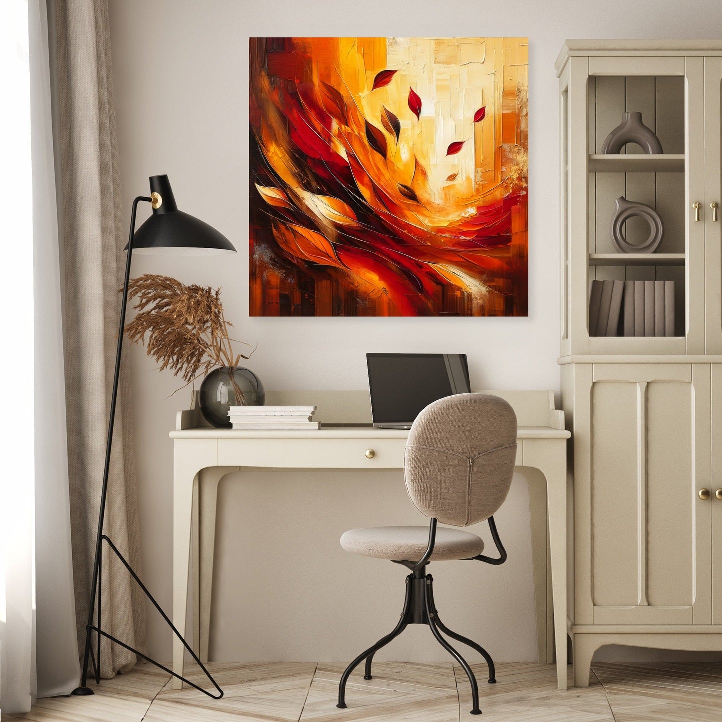 Autumn Embrace Abstract Canvas