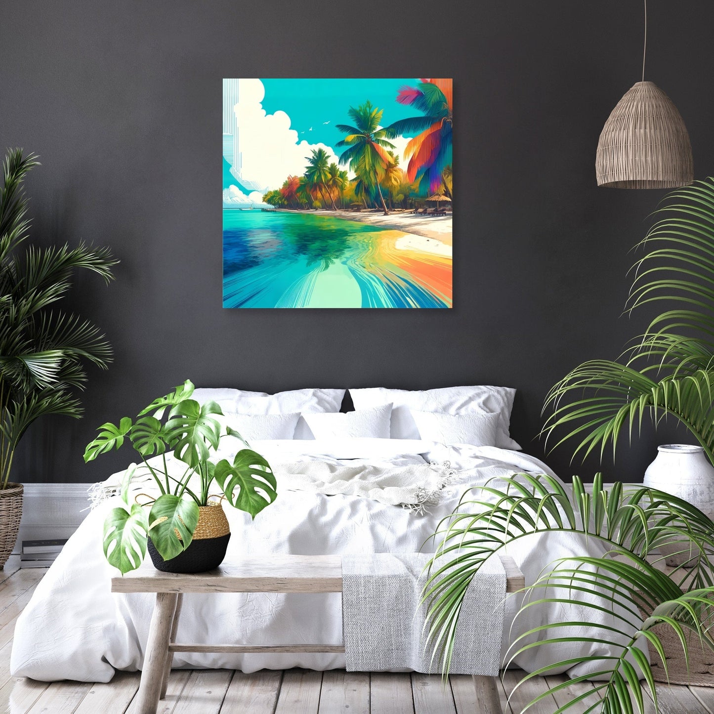 Vibrant Tropical Escape Canvas