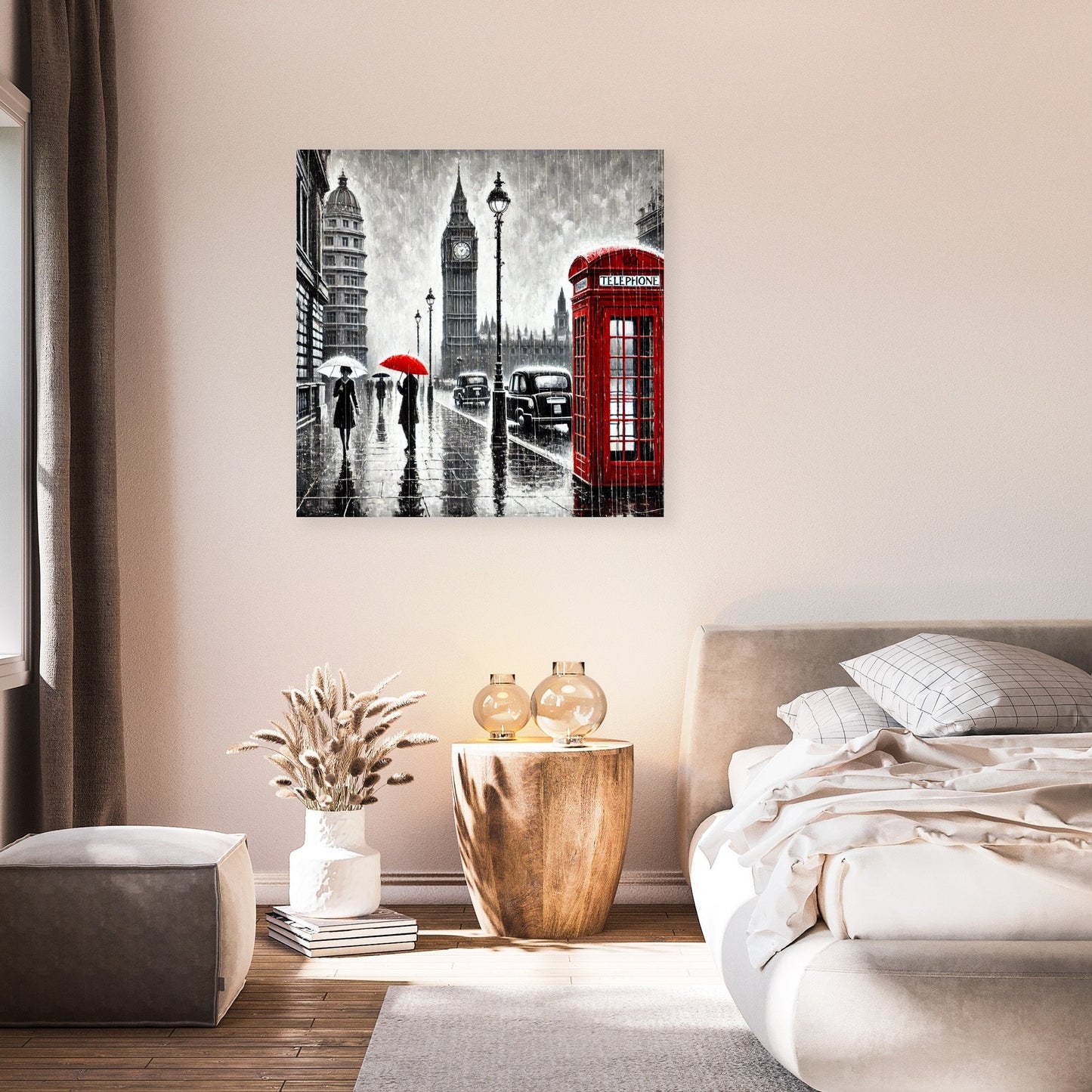 London Rain Stroll Canvas