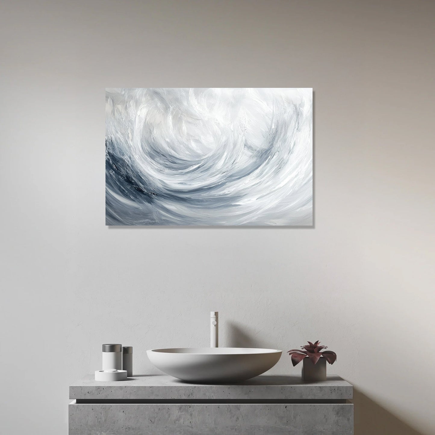 Silver Surf Whisper Canvas