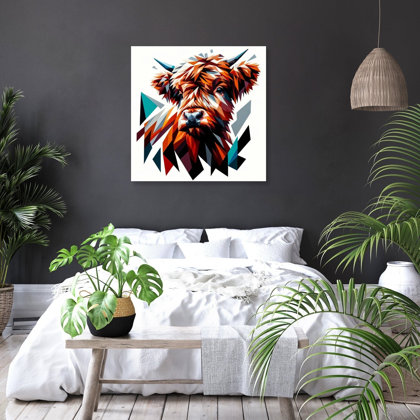 Cubist Highland Mosaic Canvas