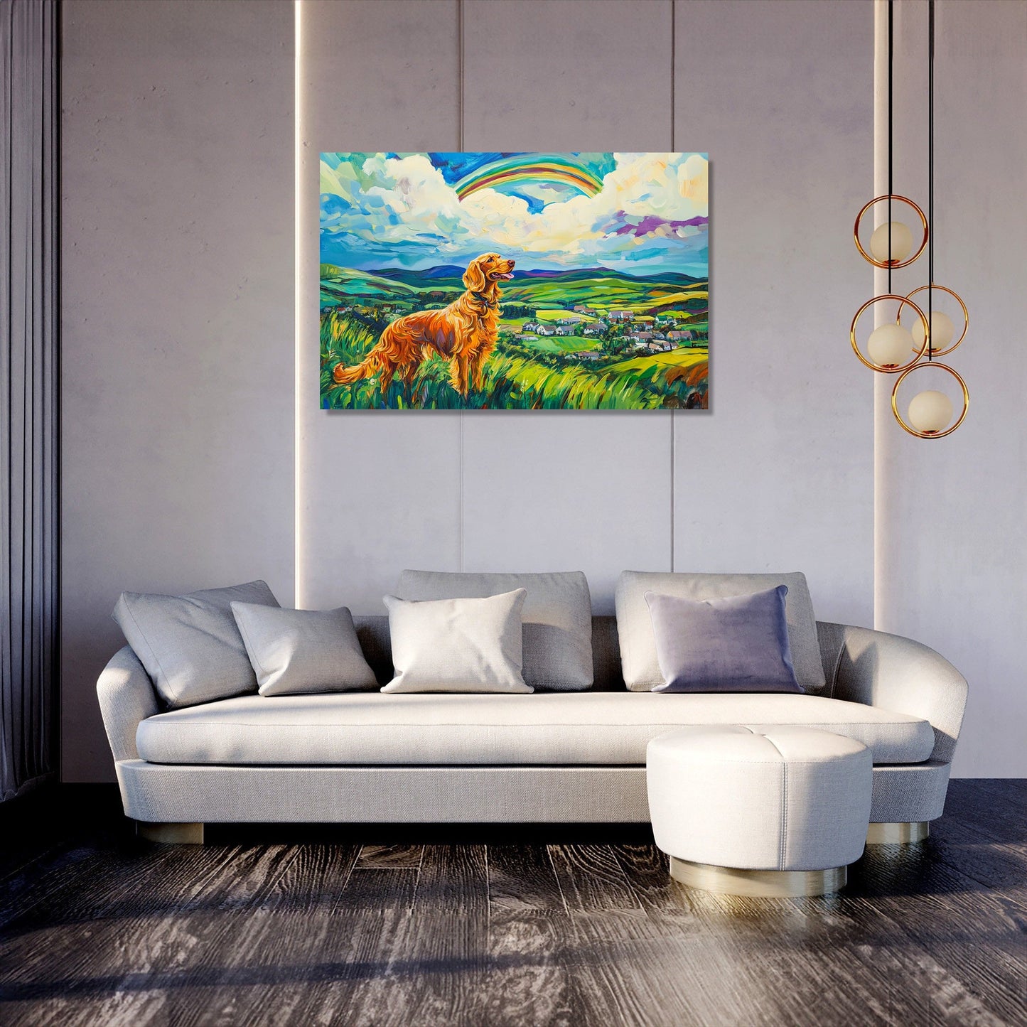 Golden Retriever's Paradise Canvas