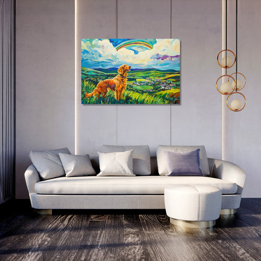 Golden Retriever's Paradise Canvas