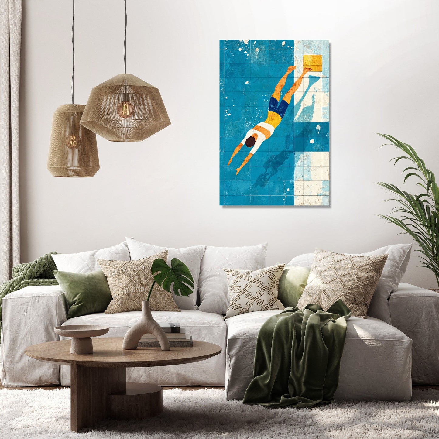 Diver's Descent Canvas