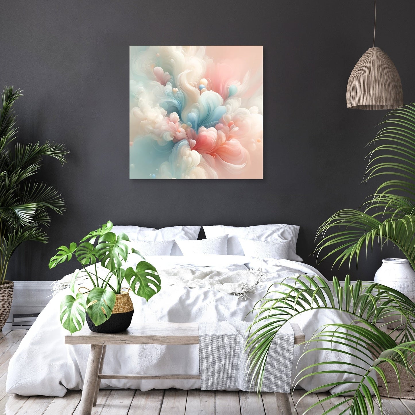 Spring Whispers Abstract Canvas