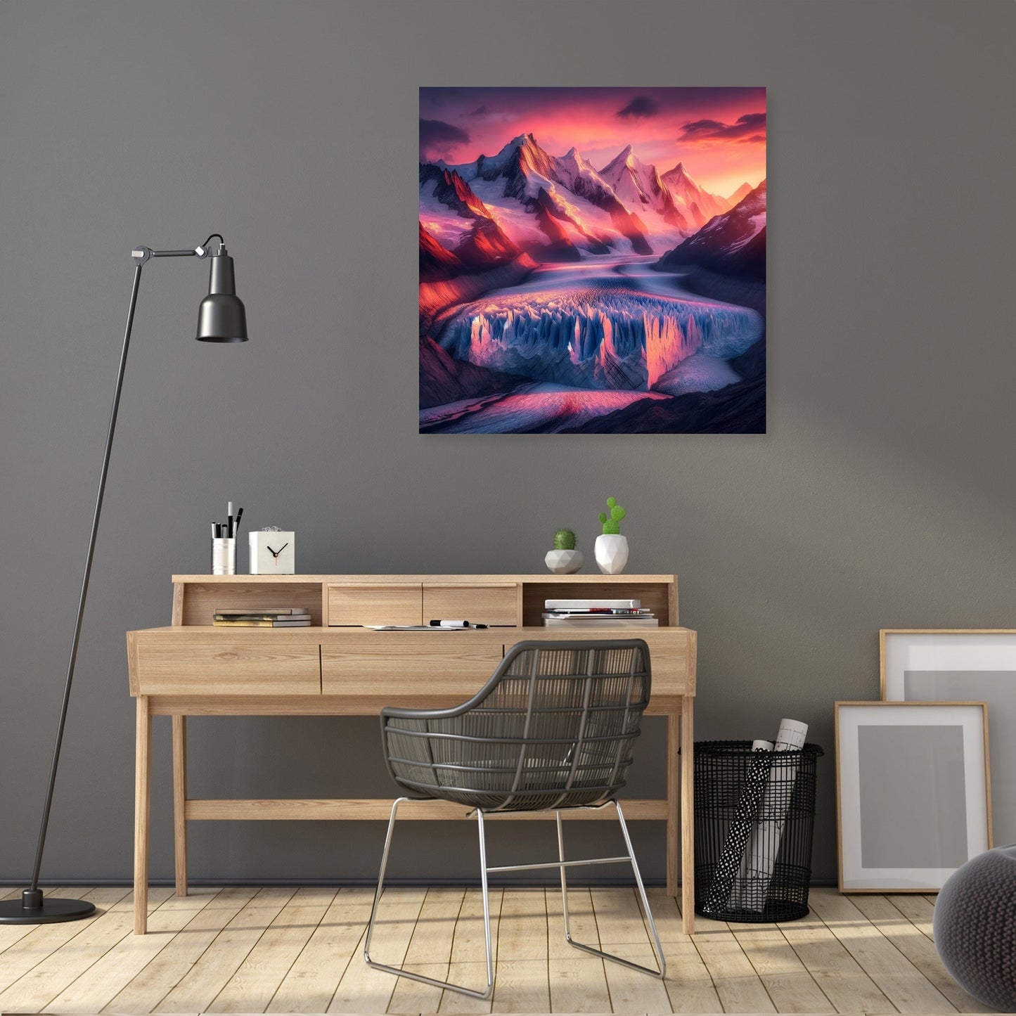 Sunset Glacier Canvas