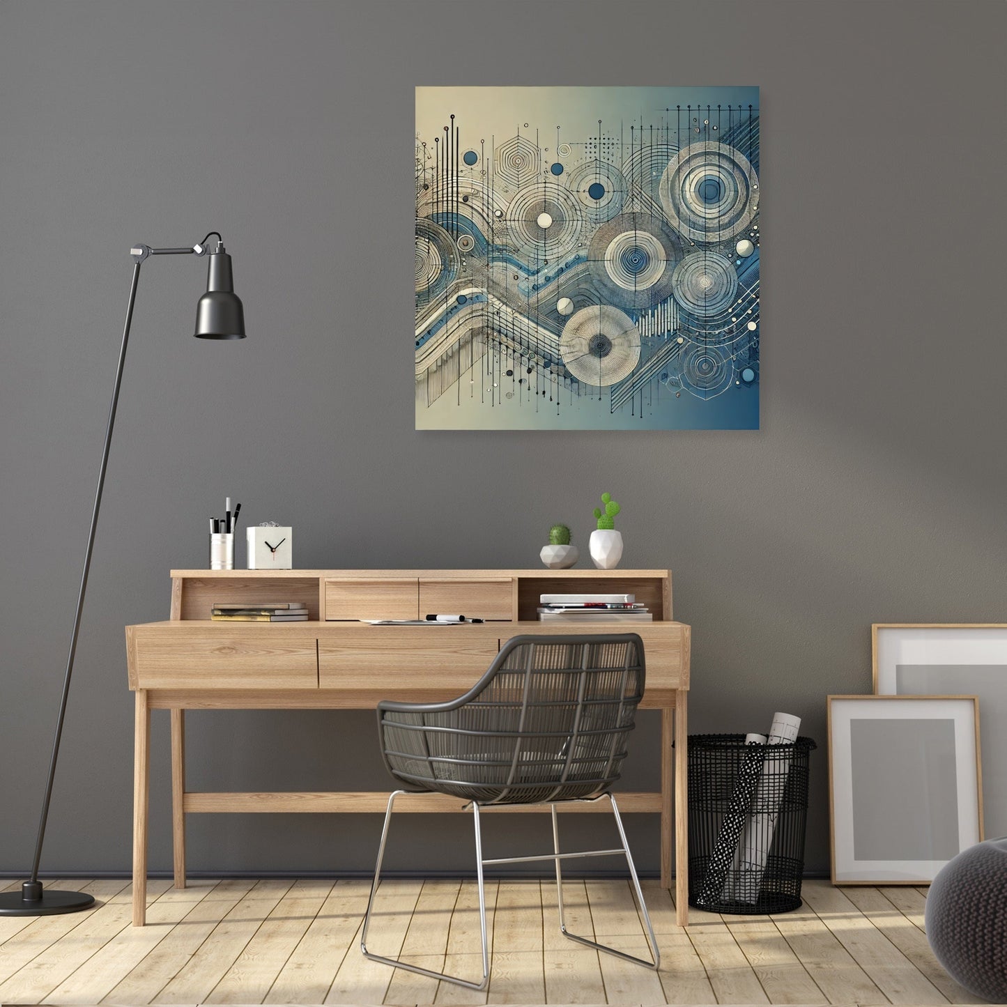 Geometric Sound Waves Canvas