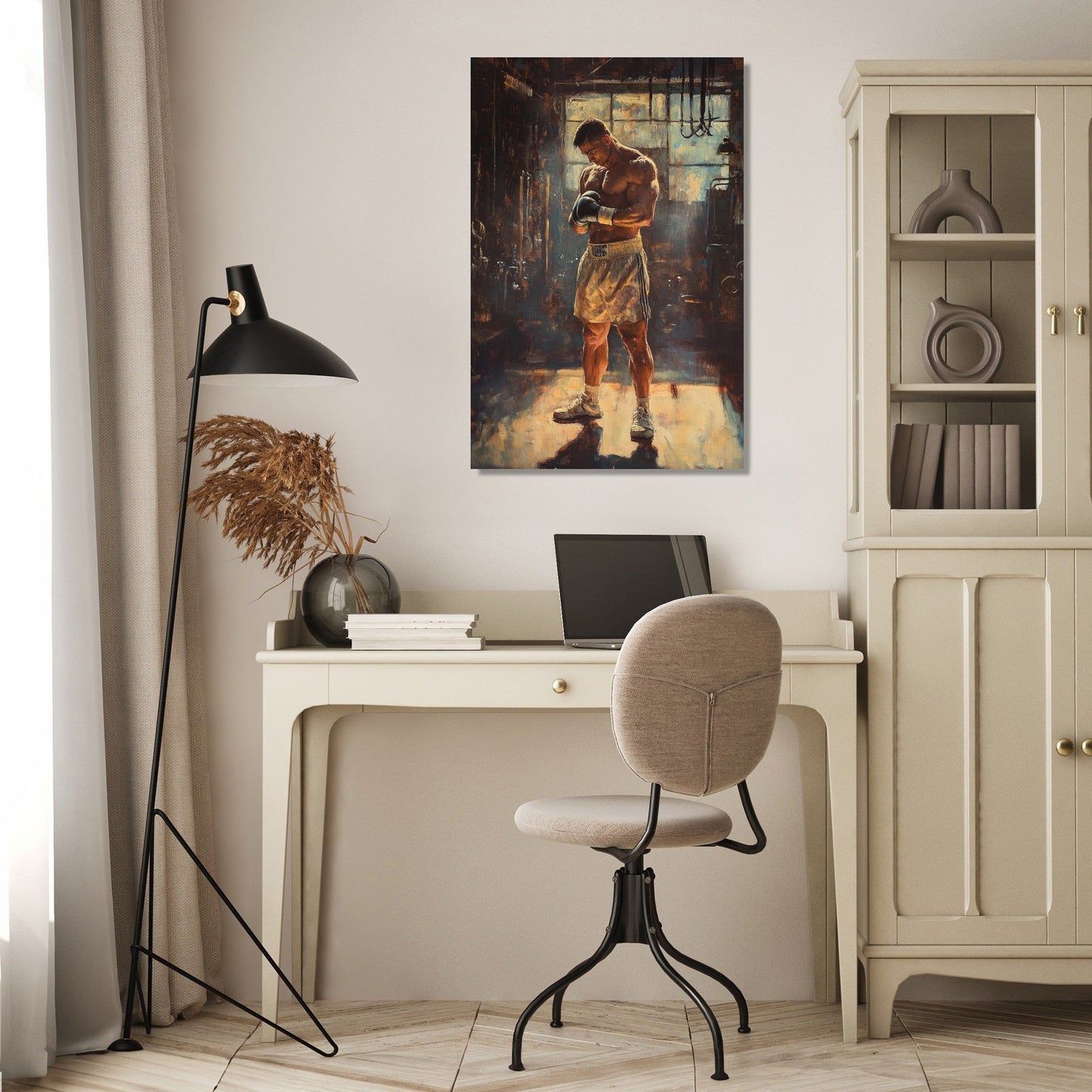 Determined Boxer Canvas