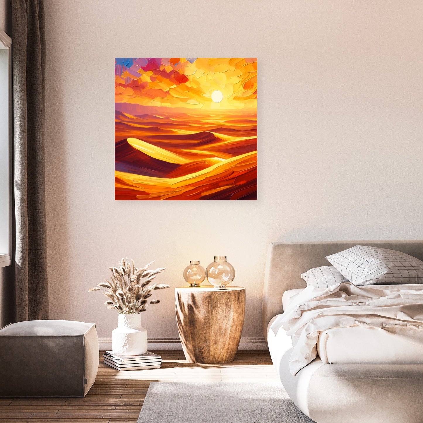 Golden Desert Dunes Canvas