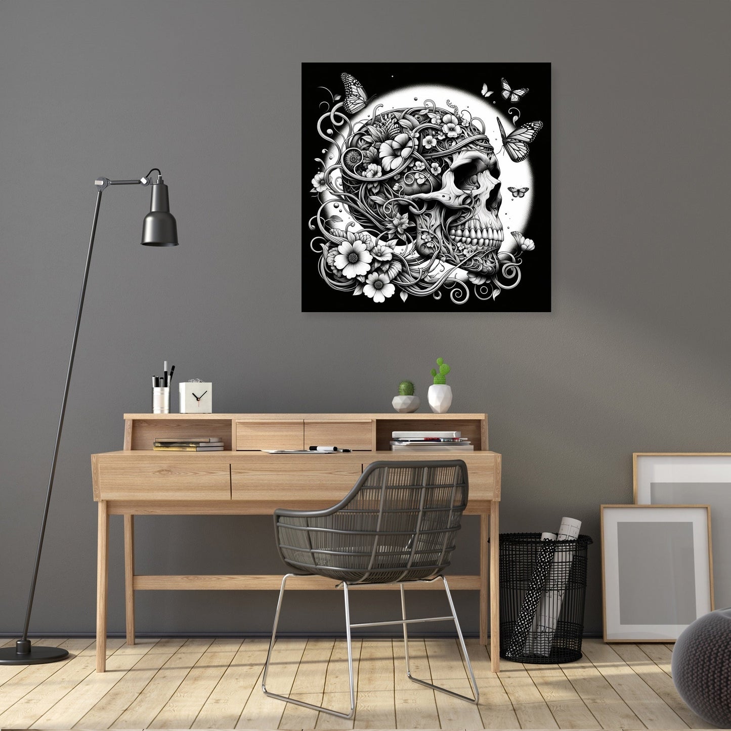Surreal Skull Canvas