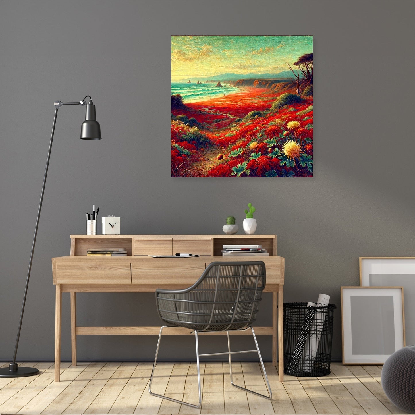 Victorian Red Beach Canvas