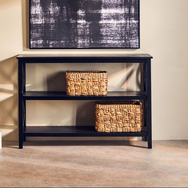 Set of 3 Natural Water Hyacinth Storage Baskets | Lidi