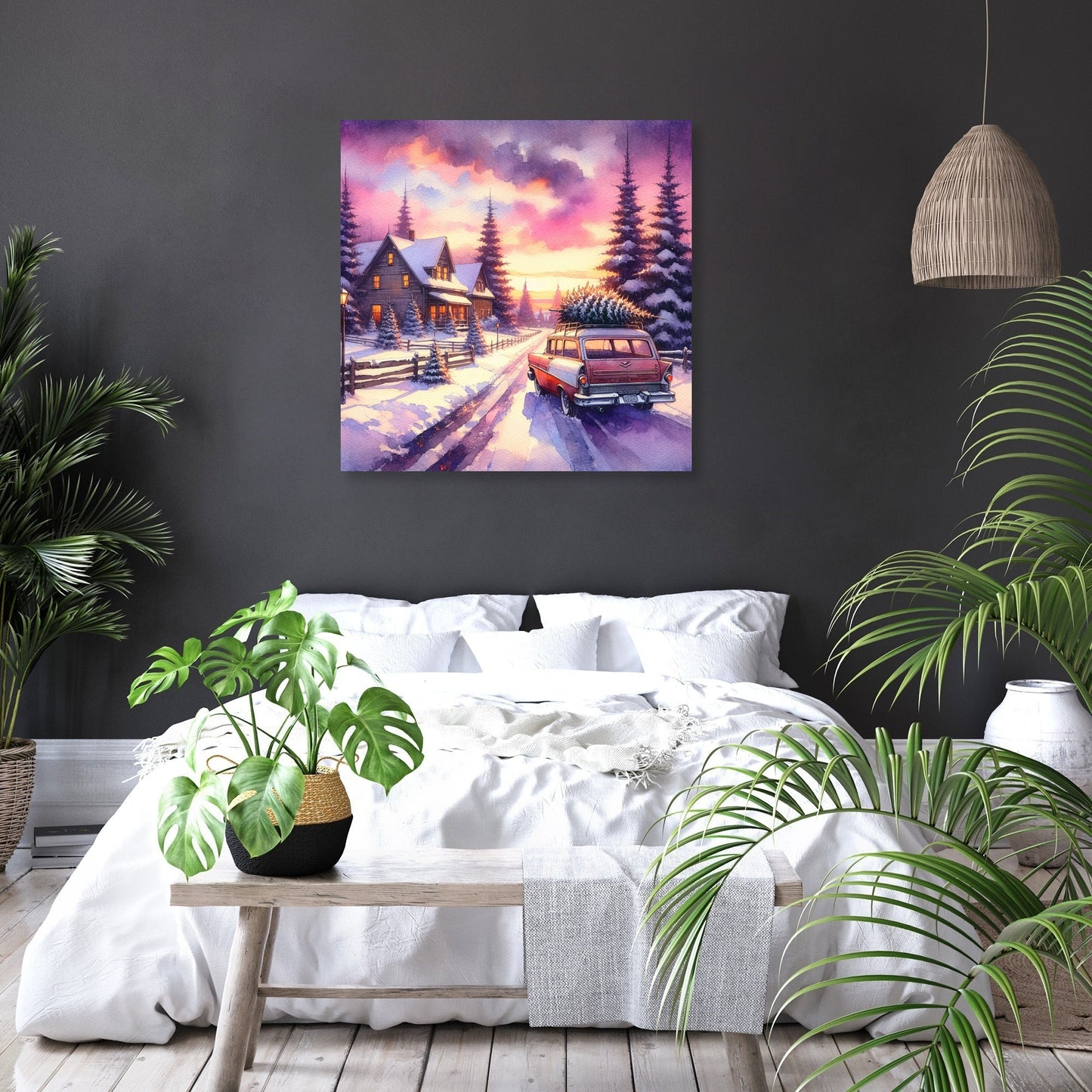 Wistful Winter Sunset Canvas